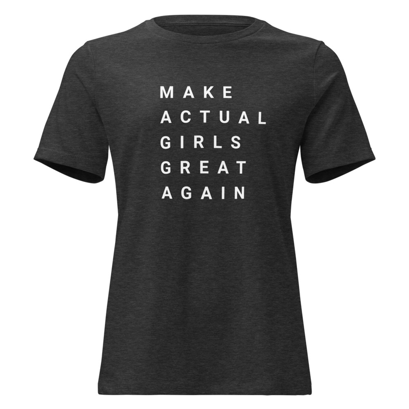 "MAGGA" Actual Girl Relaxed T-Shirt - for Women – S, Dark Grey Heather