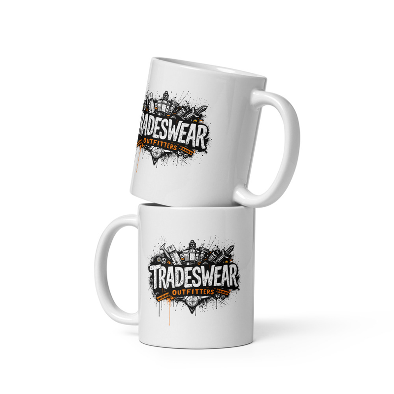 White glossy mug