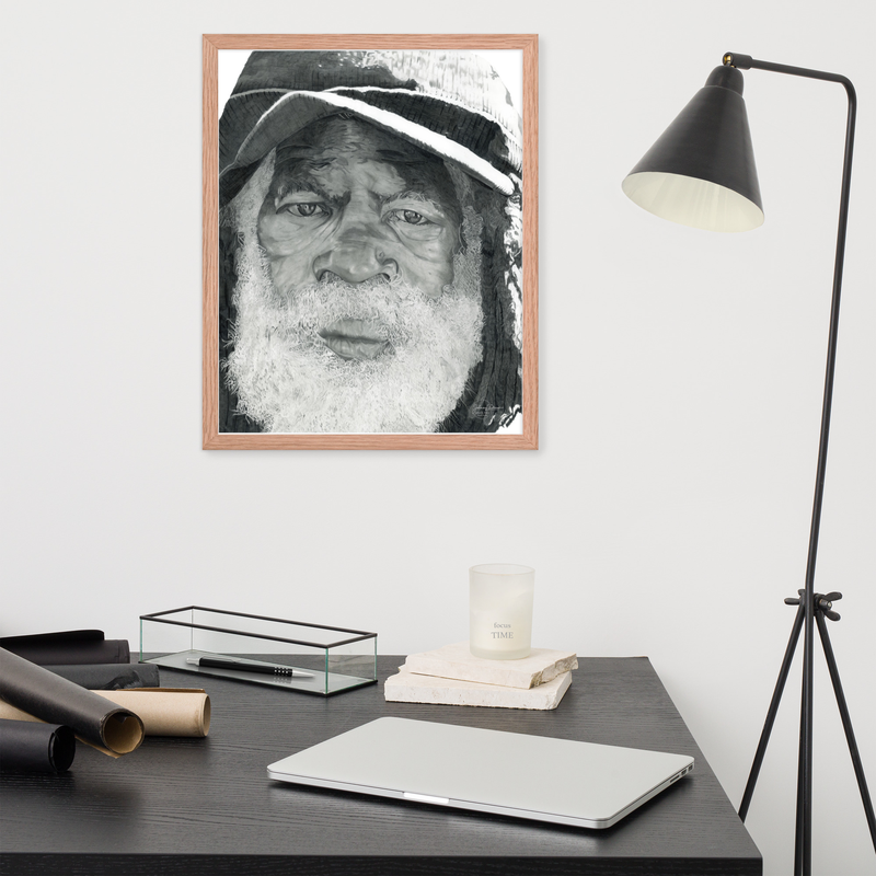 Under the Framed Print – 16″×20″, Red Oak