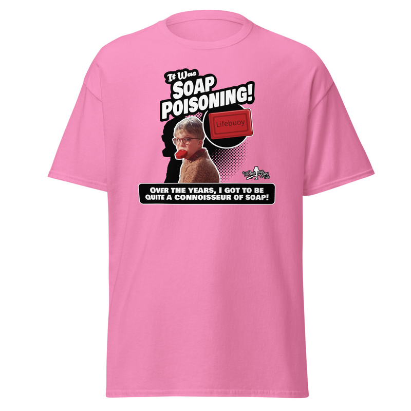 “It Was SOAP POISONING!” Classic Custom Christmas Story Family Tee – XL, Azalea