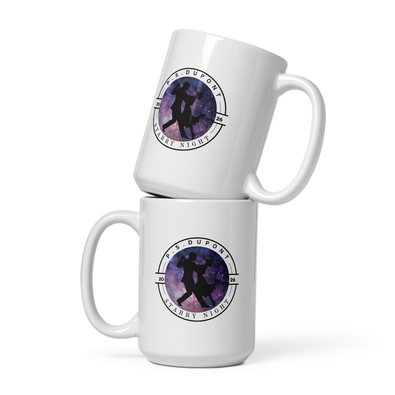 Starry Night Mug – 15 oz, White