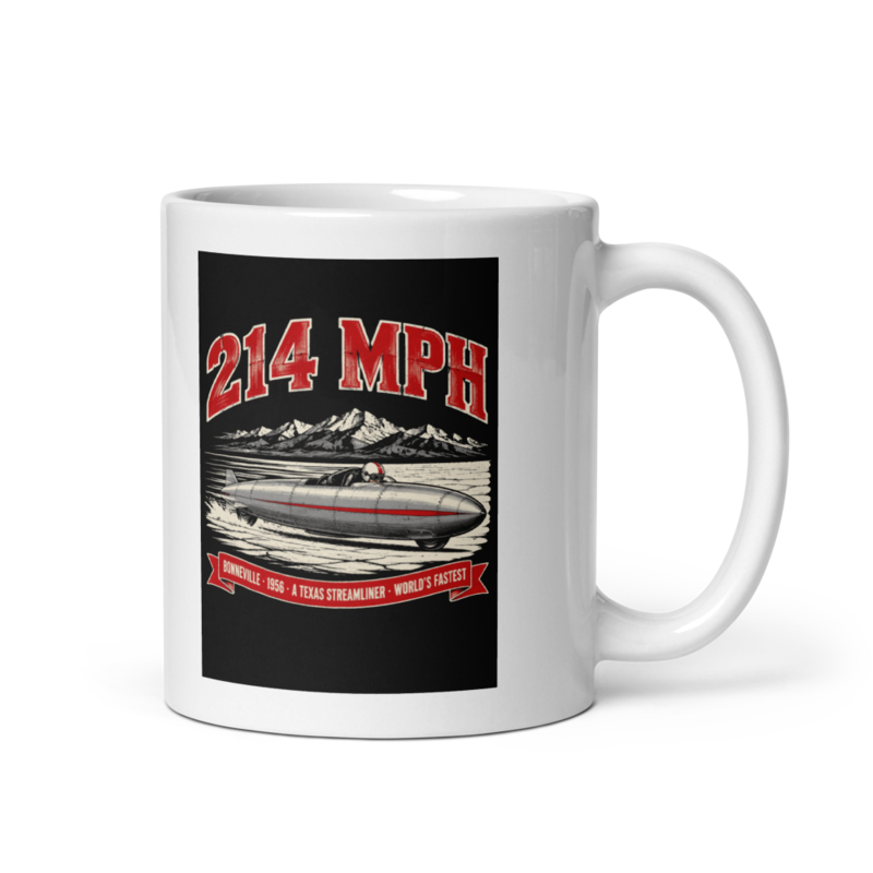 214 MPH · Bonneville 1956 Mug