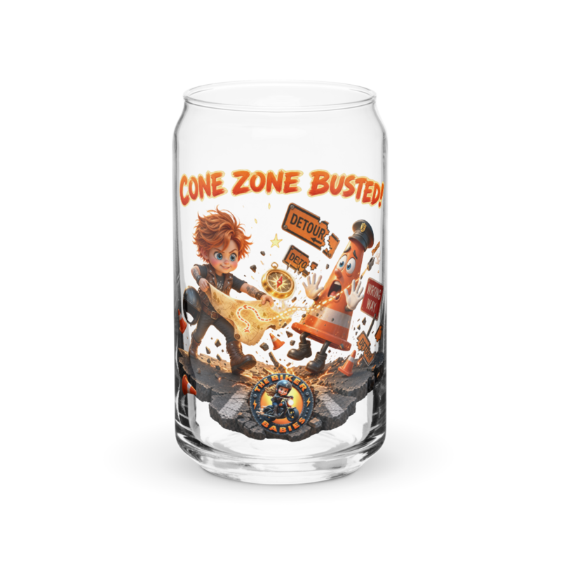 Cone Zone Busted 16oz Can Glass