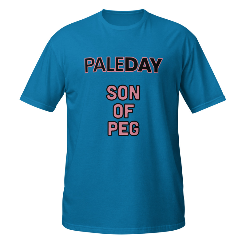 PaleDAY Son-of-Peg Unisex T-Shirt with pink/black logo