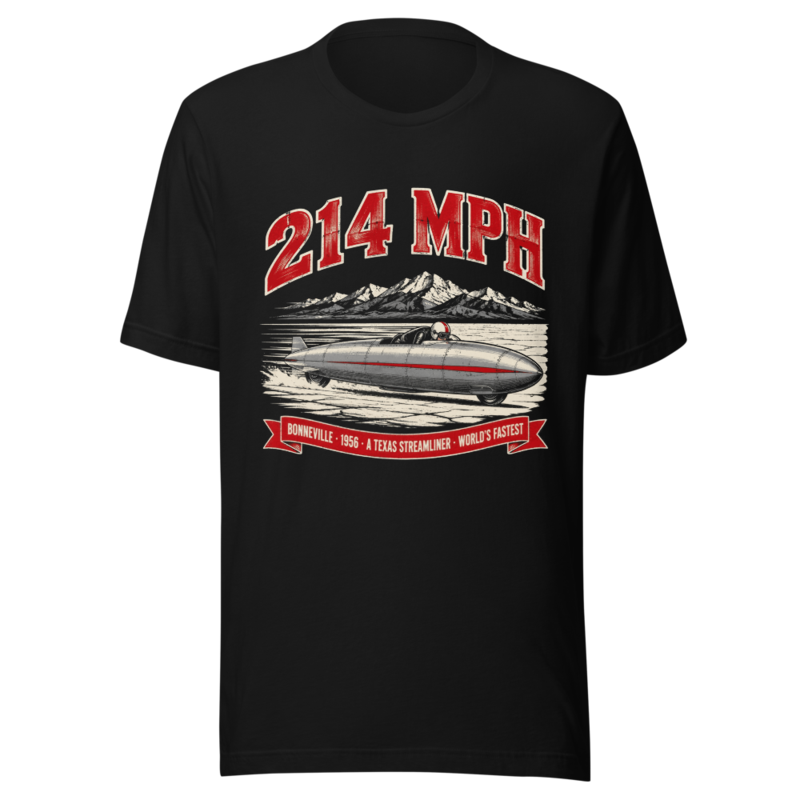 214 MPH · Bonneville 1956 Tee