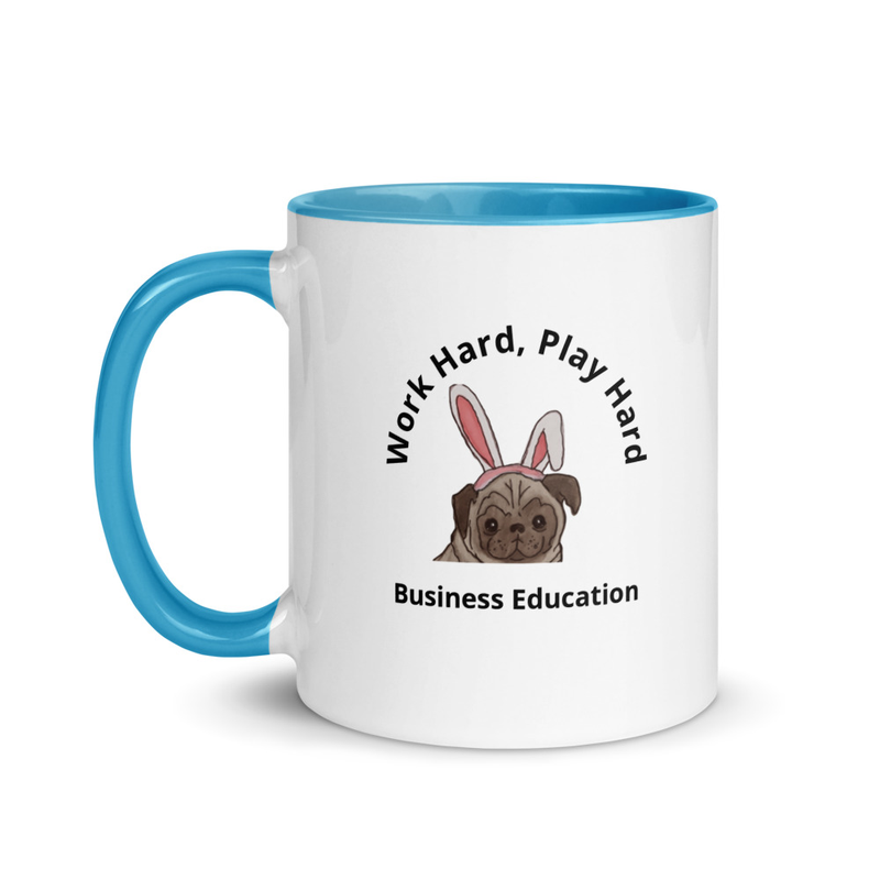 Business Education - Mug with Color Inside – 11 oz, Blue