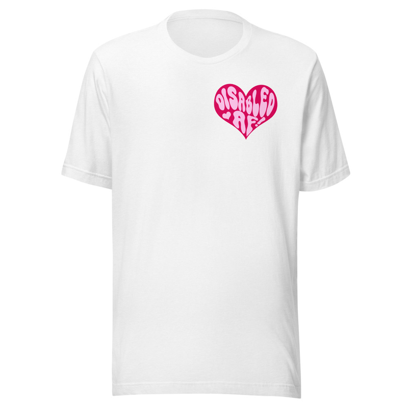 Disabled AF Heart – 3XL, Solid White Blend