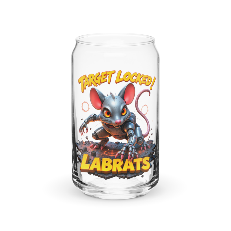 Mechamouser 9000 Target Locked 16oz Can Glass