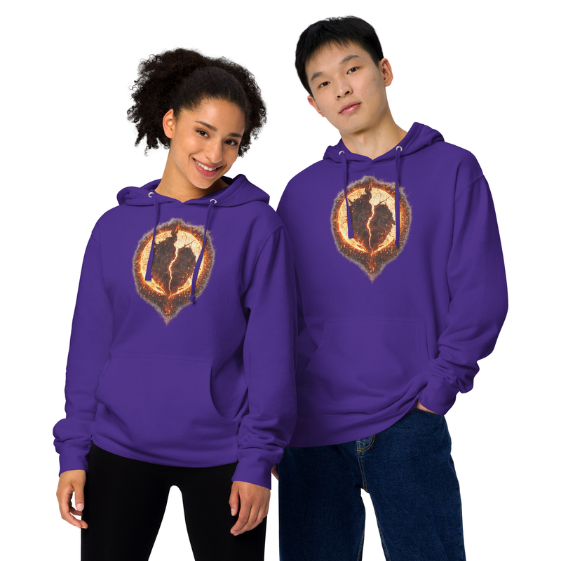 Aham Vadh Unisex Midweight Hoodie / Purple / S