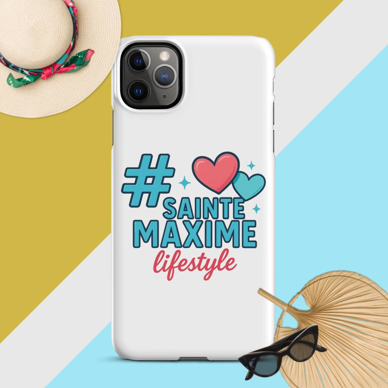Coque Glossy iPhone Apple #SAINTEMAXIME Logo 2026 - vue 4