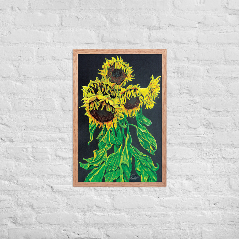 Out Of The Darkness Framed Print – 20″×30″, Red Oak