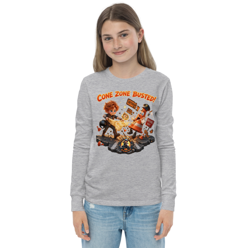 Cone Zone Busted Kids Long Sleeve