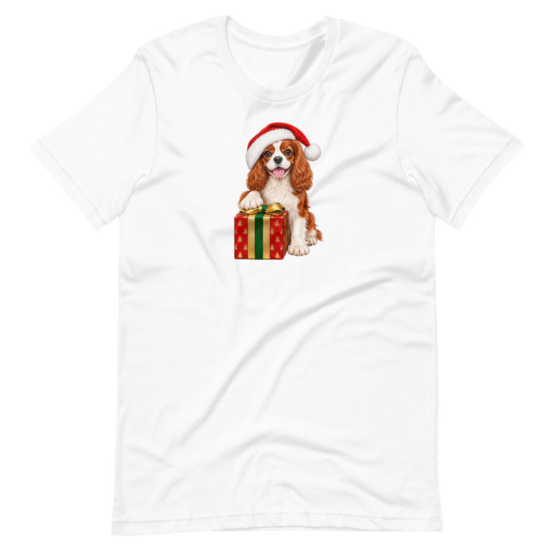 Cavalier King Charles Spaniel Dog Santa Tee