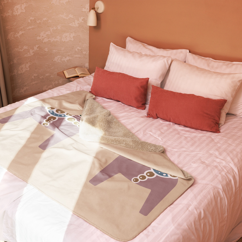 Sherpa blanket - Dalahäst view 2
