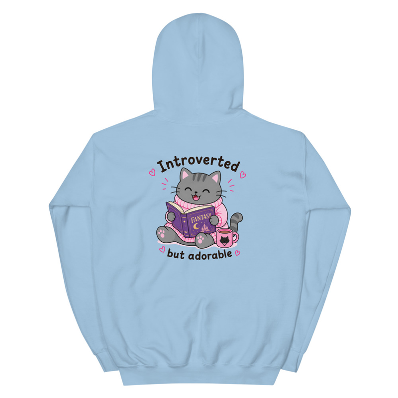 Introverted but adorable Grey Hoodie