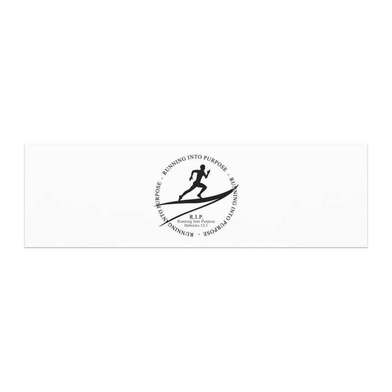 Running into Purpose Car magnets – 10″×3″, White