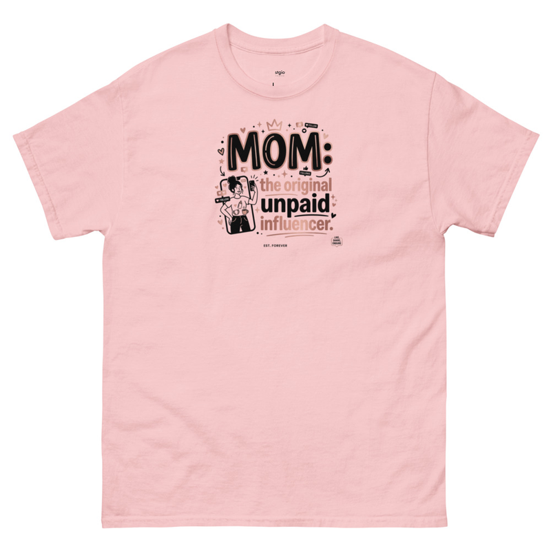  Mom Unpaid Influencer - classic tee – S, Light Pink