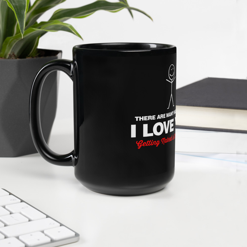Black Glossy Mug – 15 oz, Black
