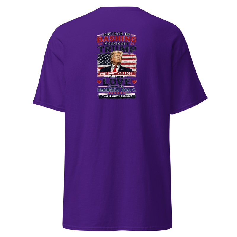 Bashing Trump Unisex classic tee – M, Purple