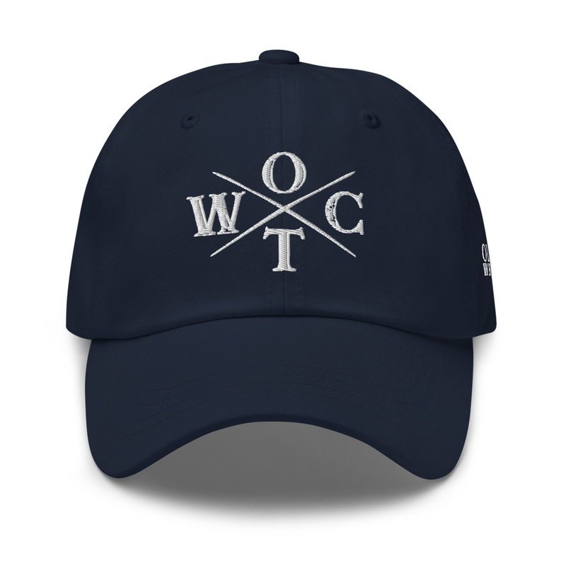 OTWC - Dad Hat - White Text – One size, Navy