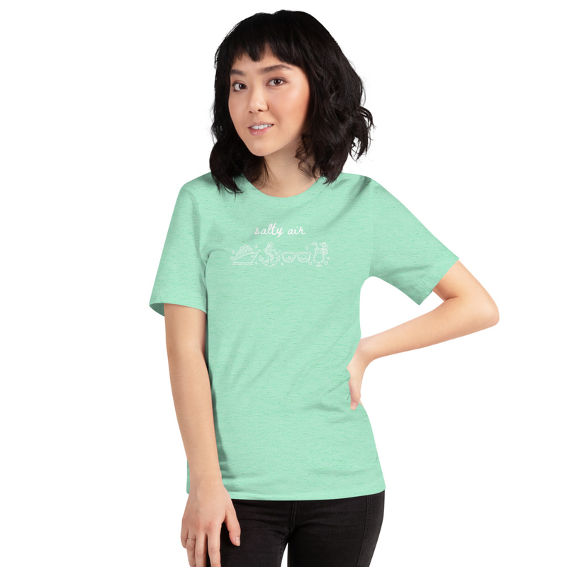 Salty Air Tee – S, Heather Mint