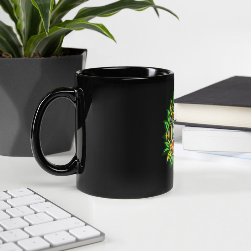 Black Glossy Mug view 3