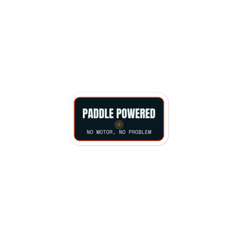 PADDLE POWERED Sticker mockup