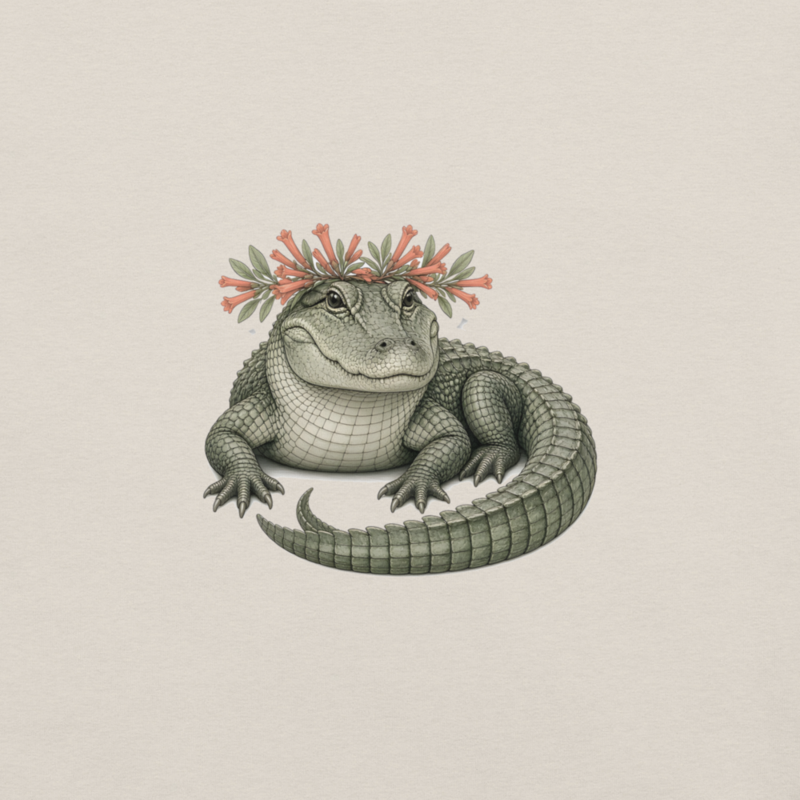 Alligator Flower Crown Tee — Floof