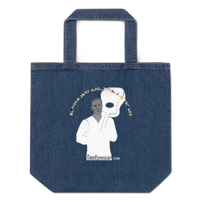 Organic denim tote bag