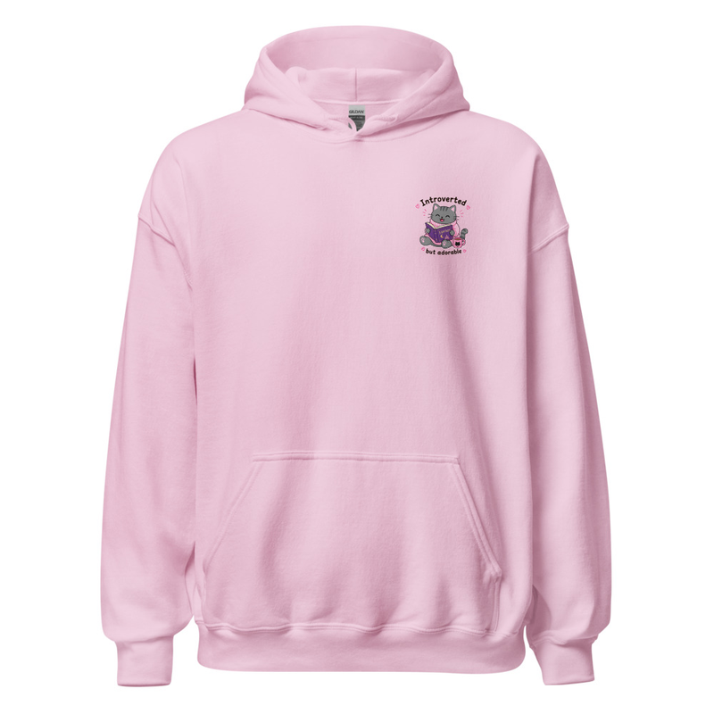 Introverted but adorable Grey Hoodie – Image 5