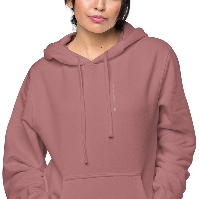PowHer™ Unisex pigment-dyed hoodie – XL, Pigment Maroon
