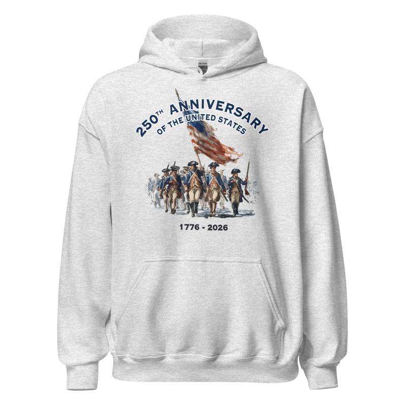 USA 250 | Continental Army Unisex Hoodie – XL, Ash