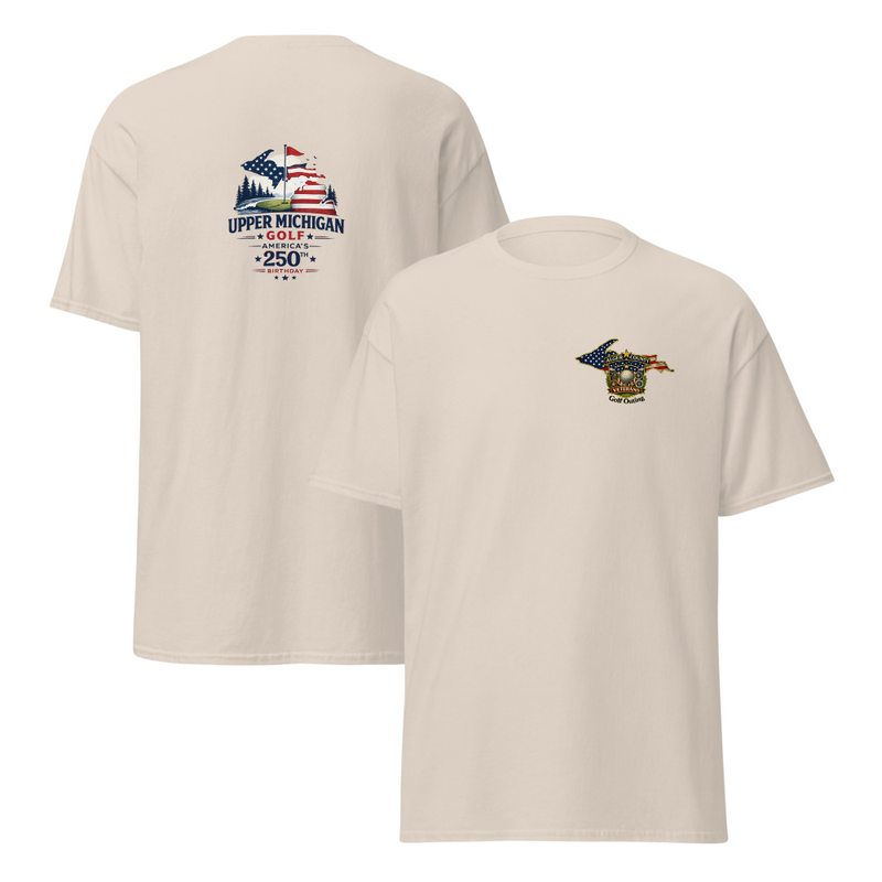 Alger County Veteran's Golf Outing Logo #7 Unisex classic tee – XL, Natural