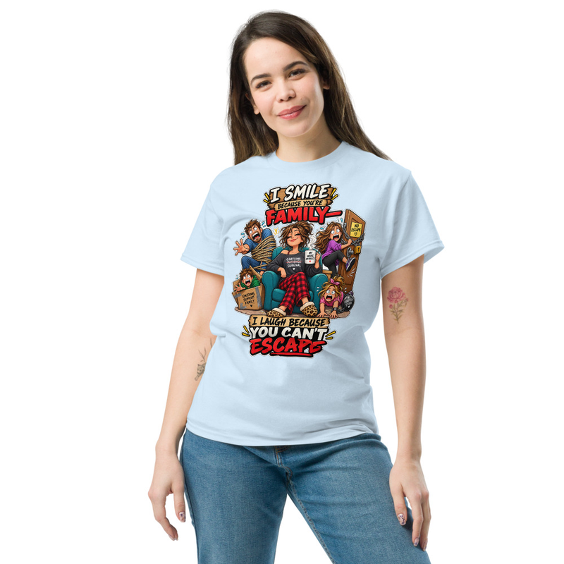 You can't scape - Unisex classic tee – M, Light Blue