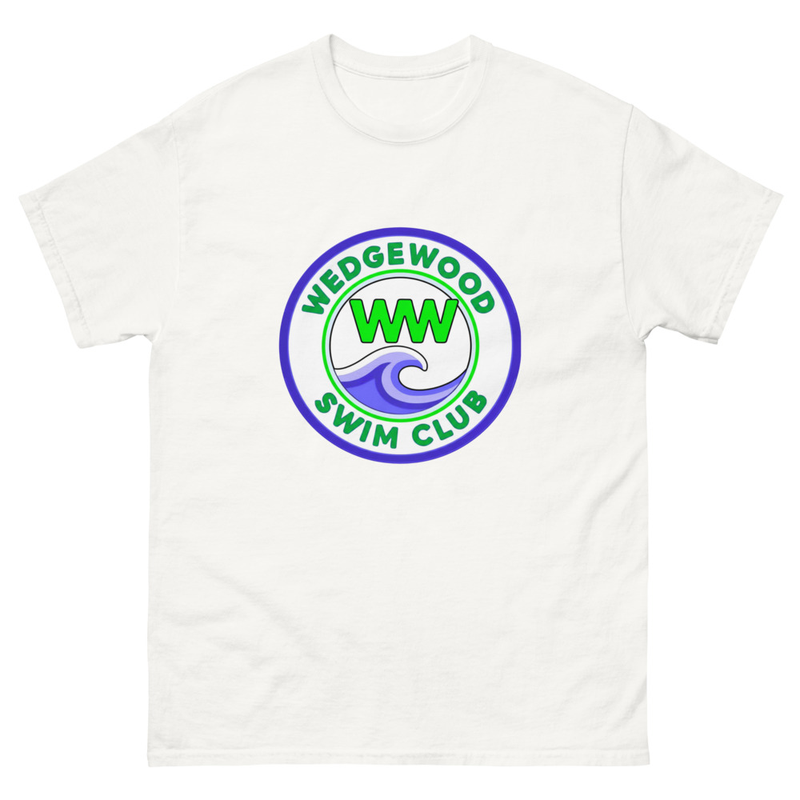 Unisex classic tee large logo – S, White