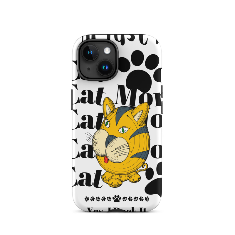 Tough Case for iPhone®: Just A Cat Mom – iPhone 15, Matte
