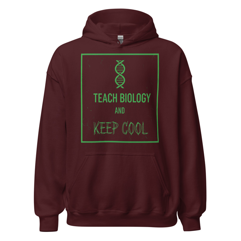 Hoodie Teach Biology and Keep Cool Marron