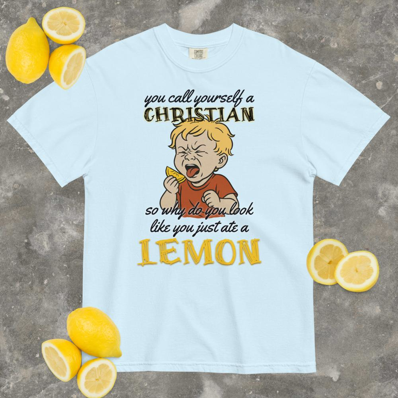 Lemon Christian - Comfort Colors – XL, Chambray