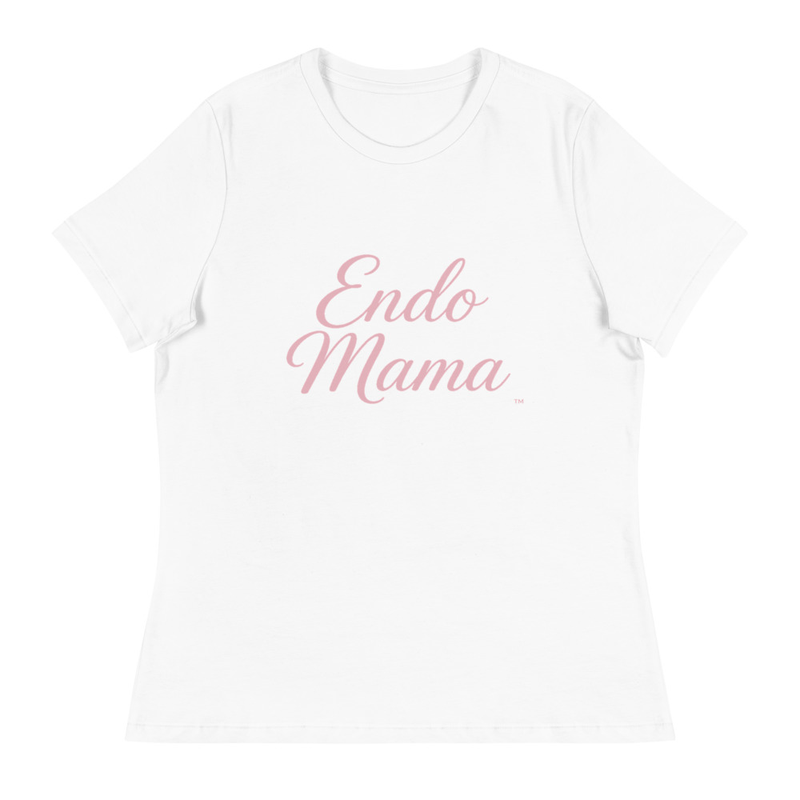 Endo Mama Women's Relaxed White T-Shirt – Image 1