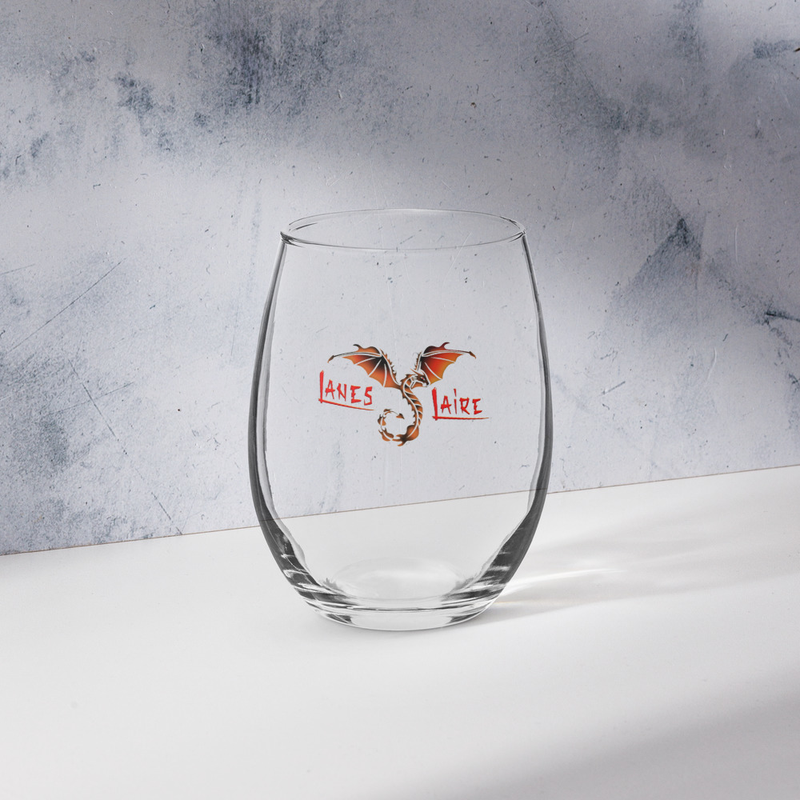 Lanes Laire Logo Stemless Wine Glass
