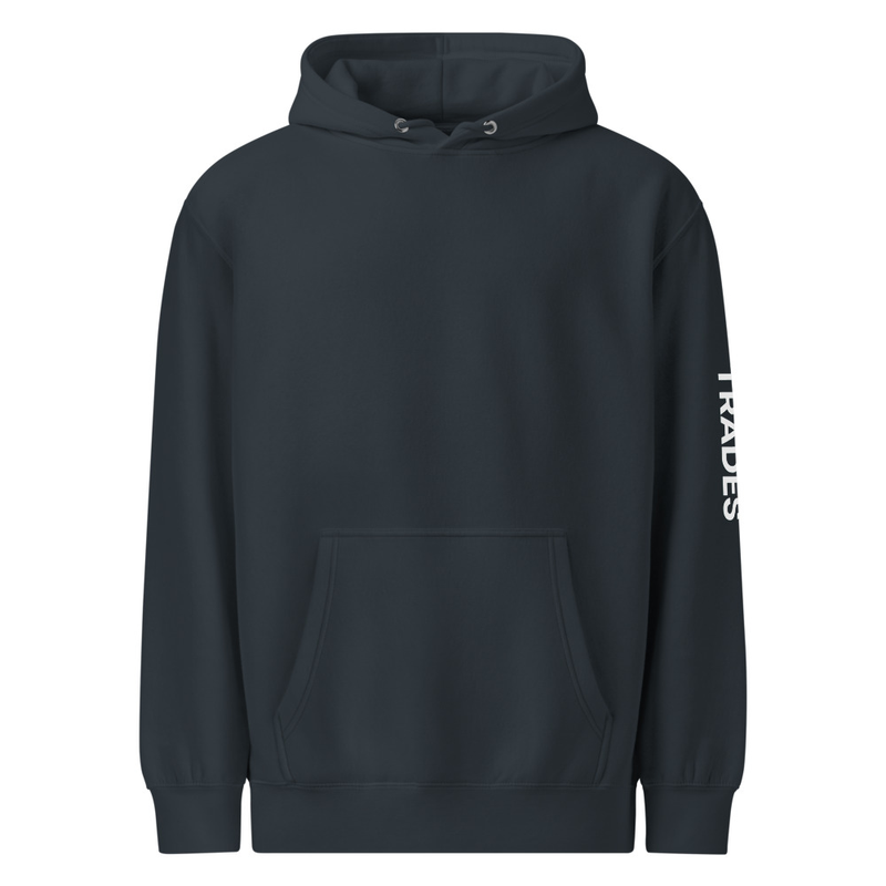 HFTT Unisex premium mid-weight hoodie Back Printed – XL, Navy