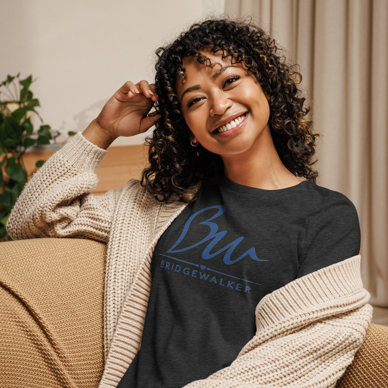 Elementals BridgeWalker Women’s Relaxed T-Shirt – We Walk With the Elementals – 2XL, Dark Grey Heather