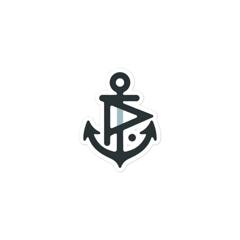 Nordic Minimal Monogram Sticker (Artist Series) mockup