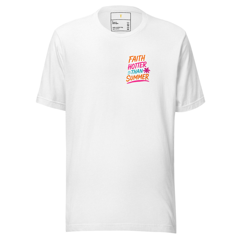 Faith of Summer T-shirt – S, Solid White Blend