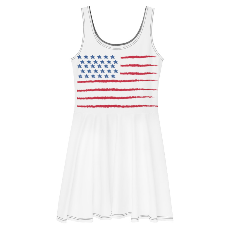 USA Flag RV Life Skater Dress