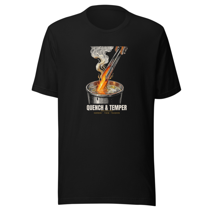 Quench and Temper Tee — Blacksmithing merch