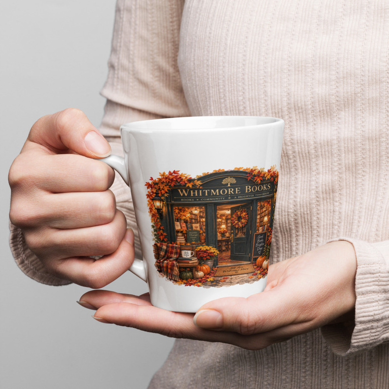 Fall Whitmore Books Latte mug