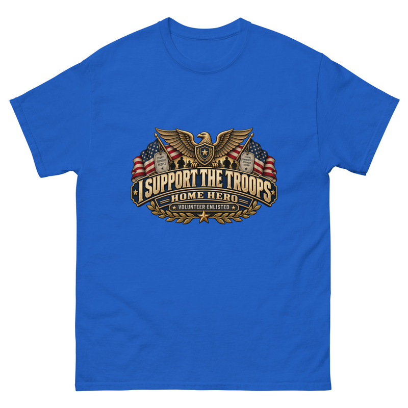 I Support the Troops Tee – XL, Royal