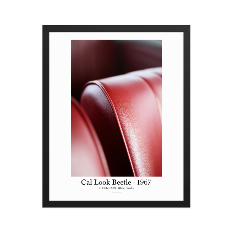 Cal Look Beetle 1967 – Framed Interior Wall Art – 16″×20″, Black