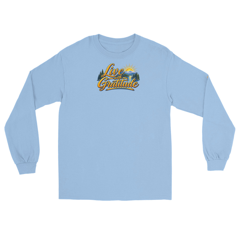 Live With Gratitude Men’s Long Sleeve Shirt